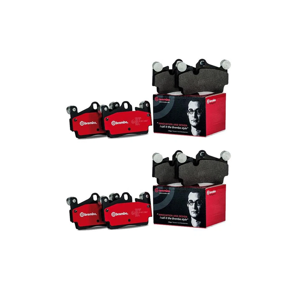 Pastillas de freno delanteras + traseras de cerámica Brembo de alta calidad para Fiat 500L 2014-2018 Foto 4 de 4