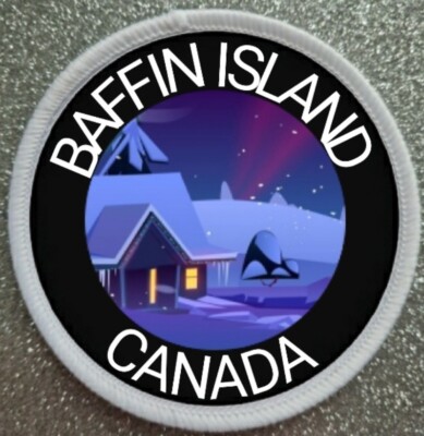 3'' Baffin Island Kanada Aufbügeln/Aufnähen Patch Abzeichen Schnee Winter Reise 