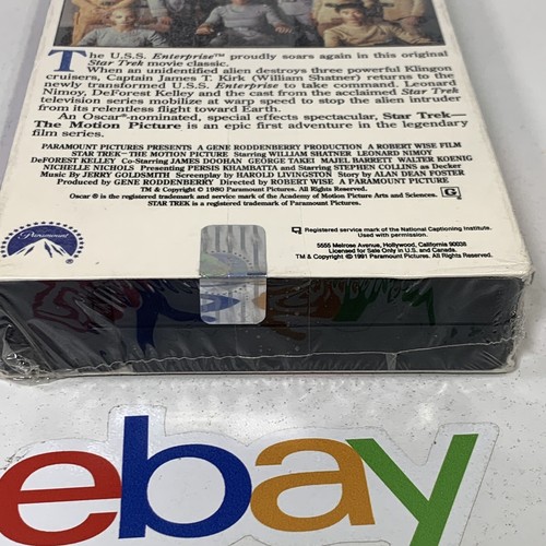 STAR TREK: THE MOVIE (VHS, 1980) SPECIAL LONG VERSION SEALED PARAMOUNT WATERMARK - Picture 7 of 9