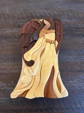 Hand-crafted Wooden Angel Puzzle Box designed by Daniel Terrico