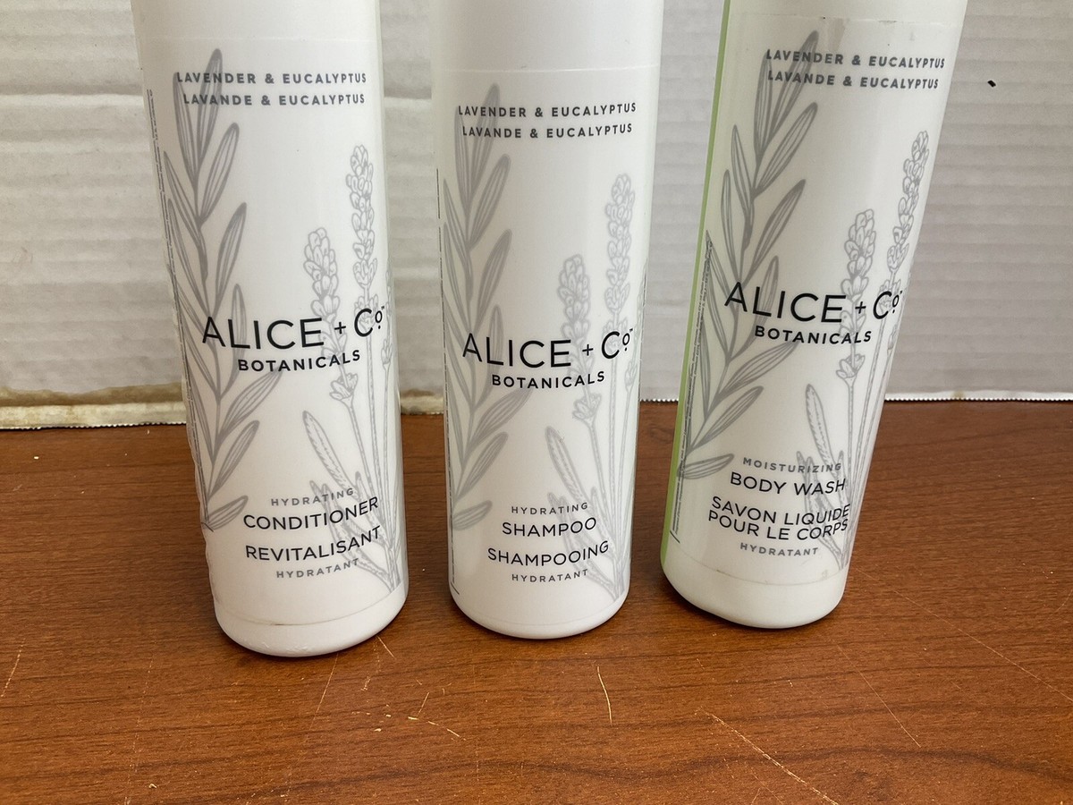 LOT 3 Alice+Co Botanicals 1 Conditioner + 1 Shampoo + 1 Body Wash