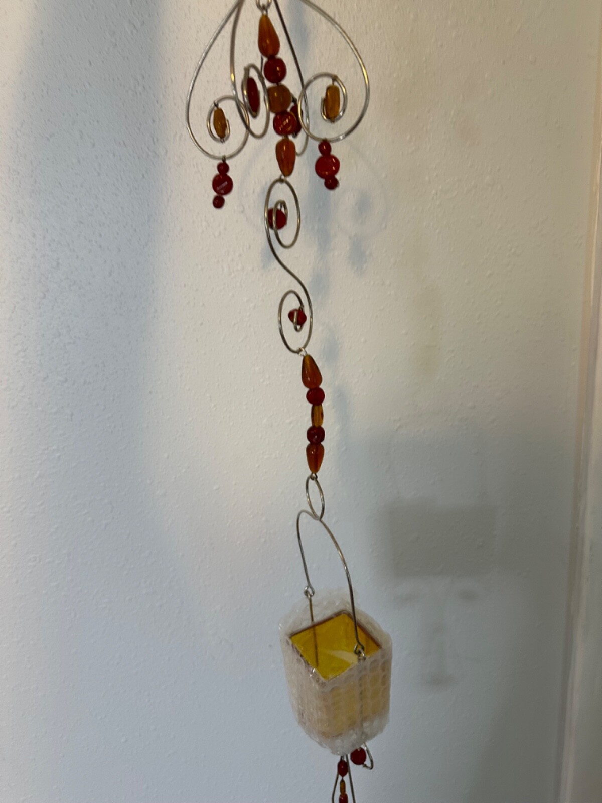 Pier 1 Votive Candle Holder Amber Beads Hanging Decor NEW eBay