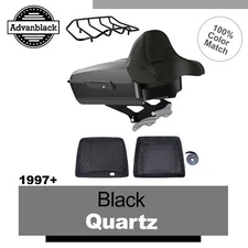 Wrap-Around Backrest Advan Black Quartz Chopped Tour Pack For 1997-2020 Harley
