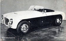 Arcade Card - Siata Daina Gran Sport Italian Sports Car - Blank Back - C1950s