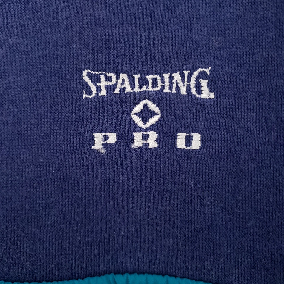 Chaqueta Deportiva Spalding De Colección Para Hombre L Grande Azul Colección Pro 1/4 Cremallera Coloblock Foto 3 de 4