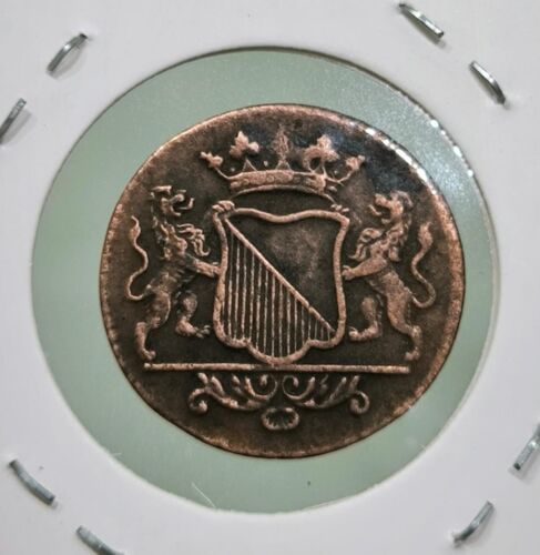 1742 Dutch Netherlands Voc 1 Duit New York Penny Utrecht Grade Coin_O27 - Picture 2 of 4