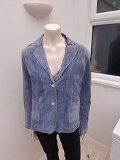 Tcm Blue Suede Ladies Jacket Size 14-16 