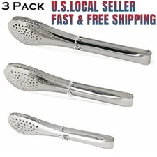 Stainless Steel Kitchen Tongs Serving Utensils BBQ Tongs For Cooking Heavy Duty