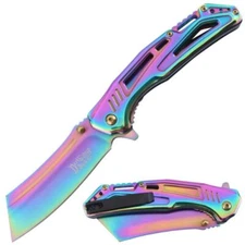 8.25" DARK FANTASY BLADES EDC FOLDING POCKET KNIFE 3CR13 STEEL BLADE POCKET CLIP