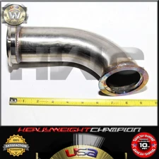 2.5" V-BAND STAINLESS 90 DEGREE DIY ELBOW TUBE EXHAUST TURBO FLANGE
