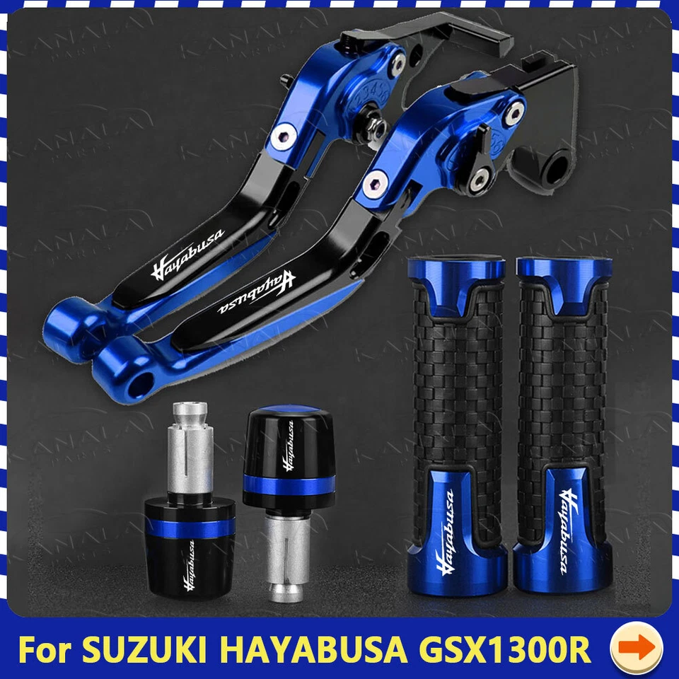 For SUZUKI HAYABUSA GSX1300R Motorcycle Handle Grips Cap Brake Clutch Levers Set Foto 3 de 4