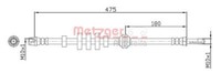 Metzger 4110447 Bremsschlauch FüR Audi