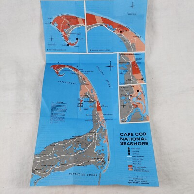 Rare Collectible 1981 CAPE COD MAP Massachusetts Travel Guides Historic PAMPHLET