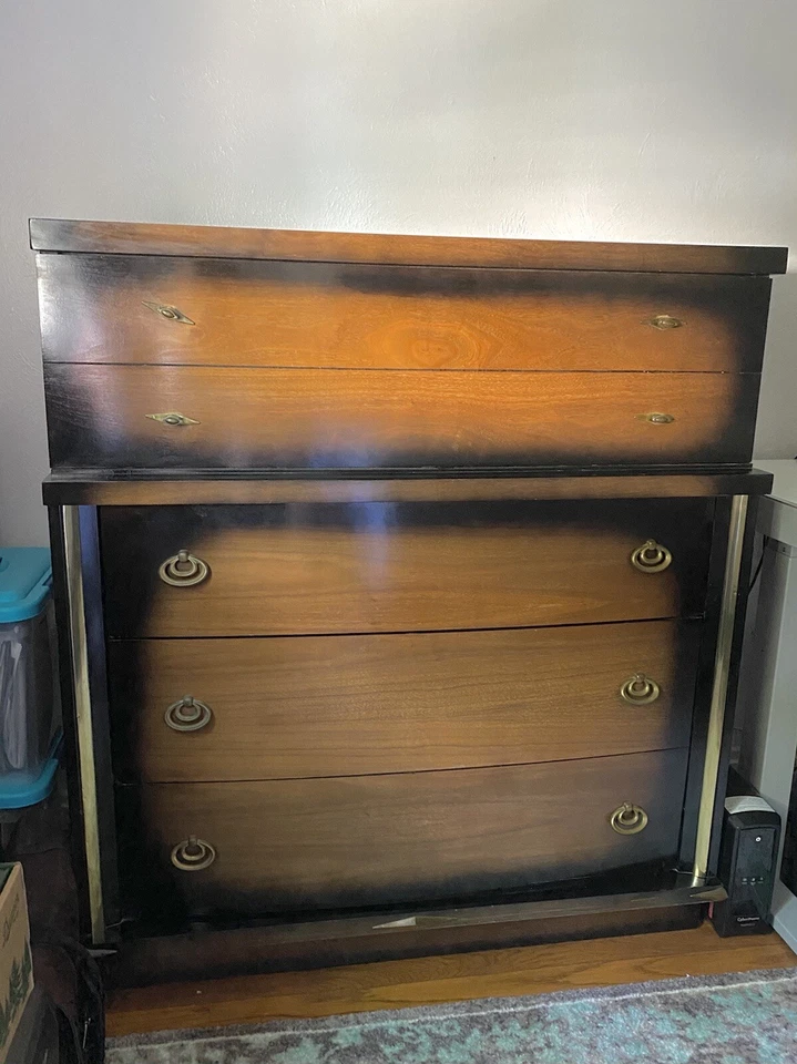 Suite de tres piezas Midcentury dormitorio - cama completa, tocador + cajonera Foto 4 de 4