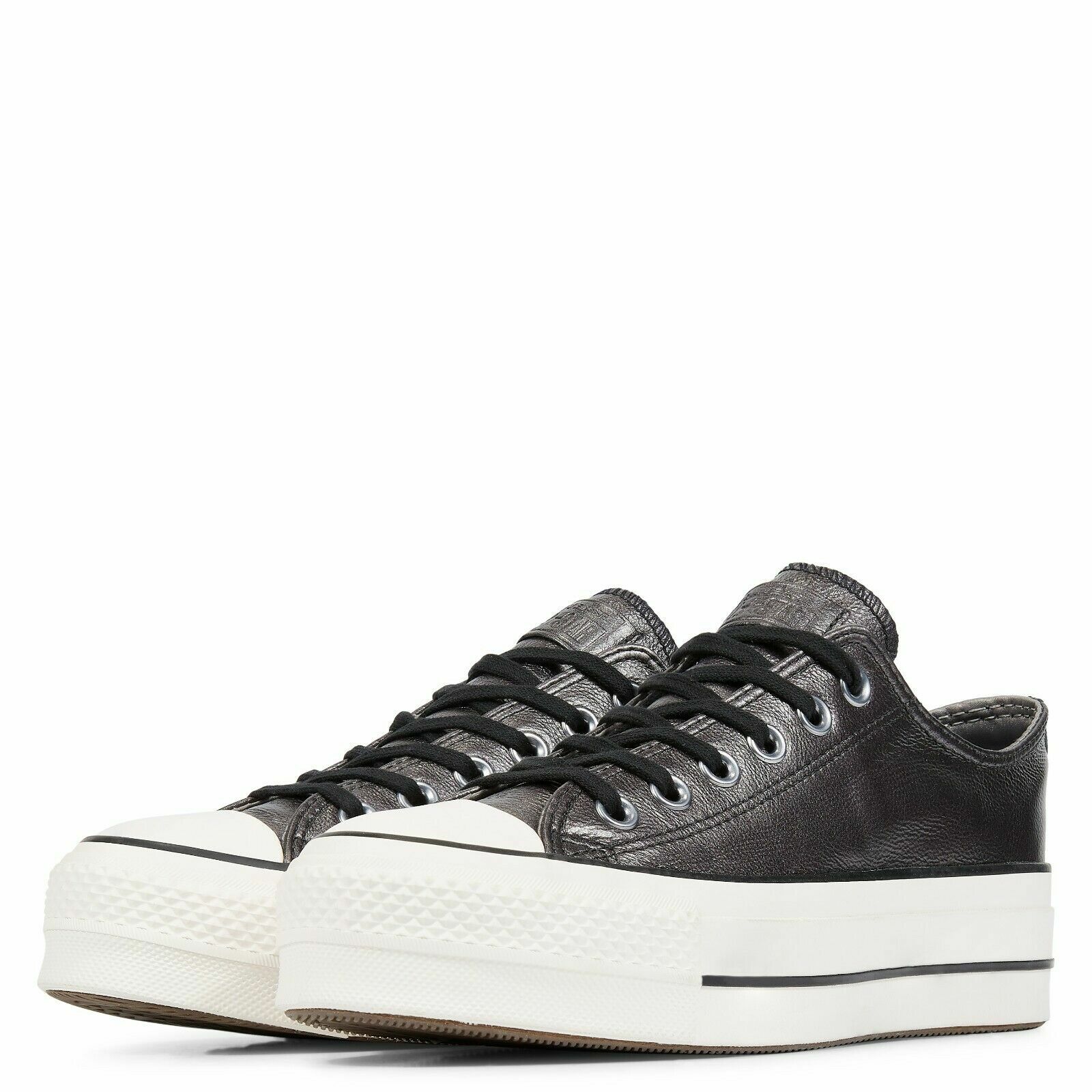 converse silver platform