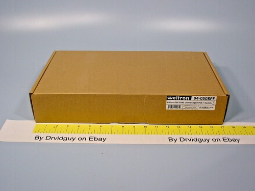 *Weltron 94-0508PF 8-Port GbE Rj45 Unmanaged PoE+ Switch - Picture 6 of 7