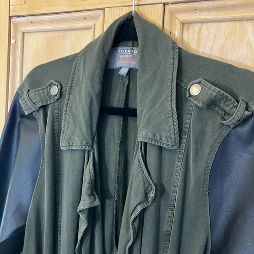 Torrid Damen Twill Canvas Kordelzug Jacke Größe 2X 18-20 grün oliv FA GDD