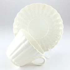 Spode Copeland England Chelsea Wicker White Teacup And Saucer L838