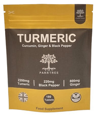 Turmeric Tablets 2200mg with Black Pepper and Ginger - 180 No