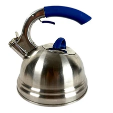 BergHOFF 18/10 EDELSTAHL Stainless Steel Whistling Tea Kettle Silicone Handle