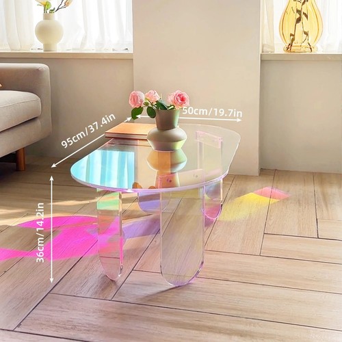 Iridescent Acrylic Coffee Table - Picture 2 of 5