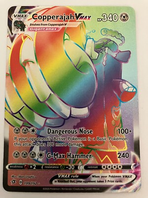 Copperajah Vmax 199/192 Rebel Clash NM Full Art Secret Rainbow