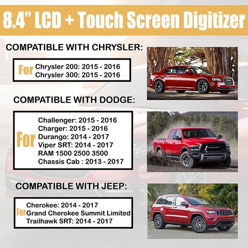 For 2015 - 2016 Dodge Charger Car 8.4" Uconnect LCD Monitor Touch Screen - Picture 5 of 9