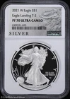 2021-W $1 Proof T-2 American Silver Eagle NGC PF 70 UC