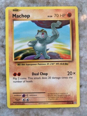 Pokemon TCG Machop Card XY Evolutions 2016 Non Holo 57/108 NM