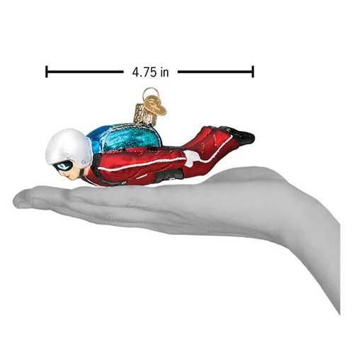 Old World Christmas SKYDIVER (24200) Glass Ornament w/OWC Box - Picture 4 of 4