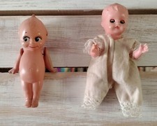 VINTAGE 3" CELLULOID KEWPIE  SLEEP EYE DOLLS