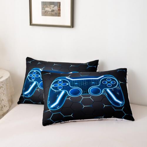 Gamer Bettdecke Set für Kinder Jungen Teens Twin Size Game Controller Tröster 2... - Bild 6 von 6