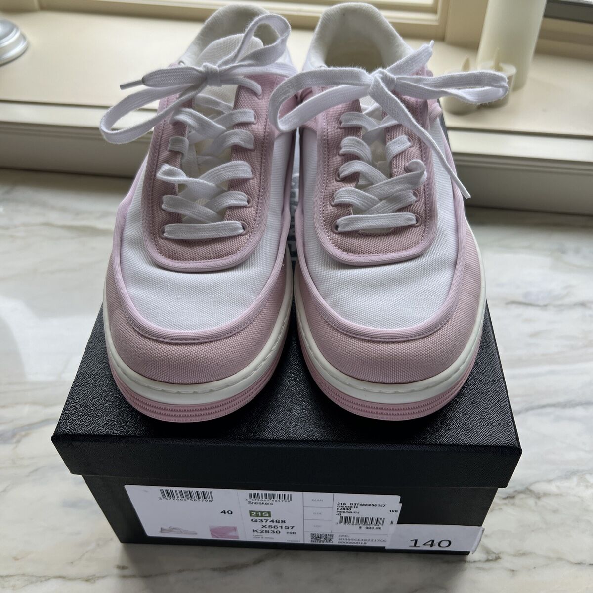 Chanel - G37488 Sneaker 'White Pink' Pale Pink (40 EuR Chanel - G37488 Sneaker 'White Pink' Pale Pink (40 EuR