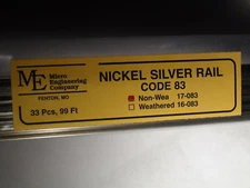 Micro- Engineering 17-083 NON WEA RAIL CODE 83 N.S. 33 PCS BIGDISCOUNTTRAINS