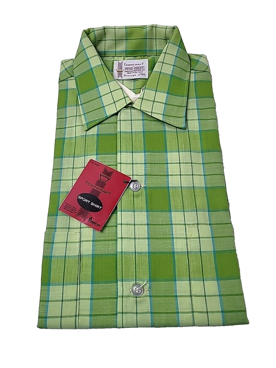 VTG NOS - Towncraft Penneys 50s 60s Mens SPORT SHIRT 15-15 1/2 - M 