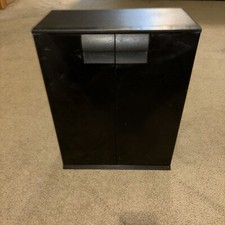 ALPHA 60 CD DOUBLE ROW TOWER STORAGE CASE HOLDER BLACK PLASTIC WALL MOUNT RACK