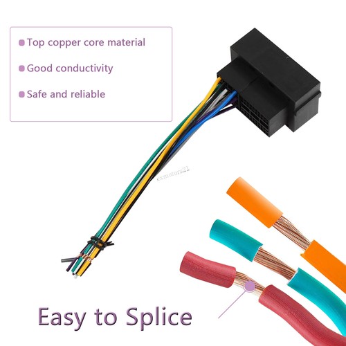 Car Radio Stereo Wiring Harness Adapter For Dodge RAM Dart Challenger 2015-2017 - Picture 4 of 7
