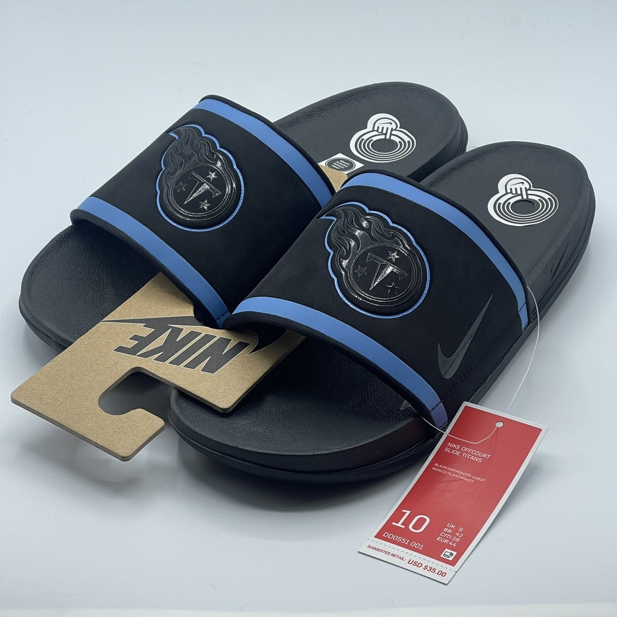 Nike Offcourt Slide Tennessee Titans Black Blue Slides Sandal