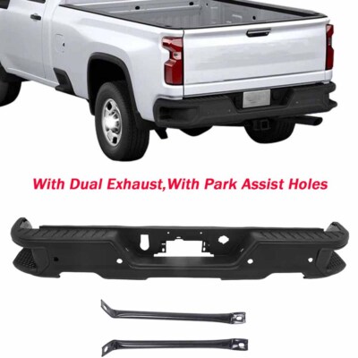 NEW Rear Bumper Assembly Fit For 2019-2023 Chevy Silverado Sierra w/ Park Black