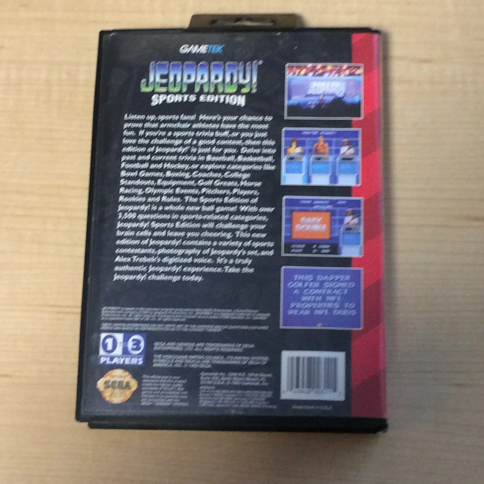 SEGA GENESIS - JEOPARDY! SPORTS EDITION - NO MANUAL - TESTED - Image 2 of 4