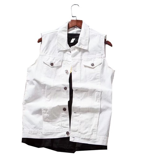 Para hombre Chaleco Sin Mangas Chaqueta Vaquera con Botones Abrigo Retro Informal Chaleco Sobretodo - Imagen 7 de 17