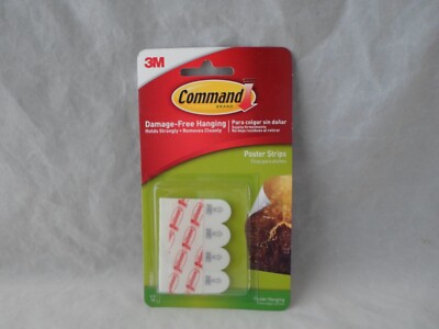 3M Command Sign/Poster Picture Hanging 12 Adhesive Strips                     D5