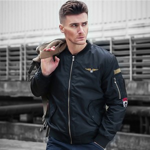 Thick-Autumn-Men-039-s-Flight-Bomber-Pilot-Jacket-Air-Force-Baseball-Uniform-Coat