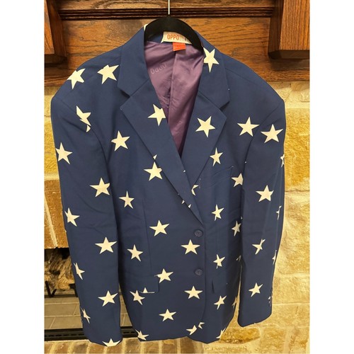 OppoSuits Navy Star Spangled Blazer