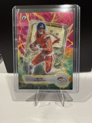 2025 Topps Resurgence Bo Nix Voltaic VT-16 Magenta Surge /299
