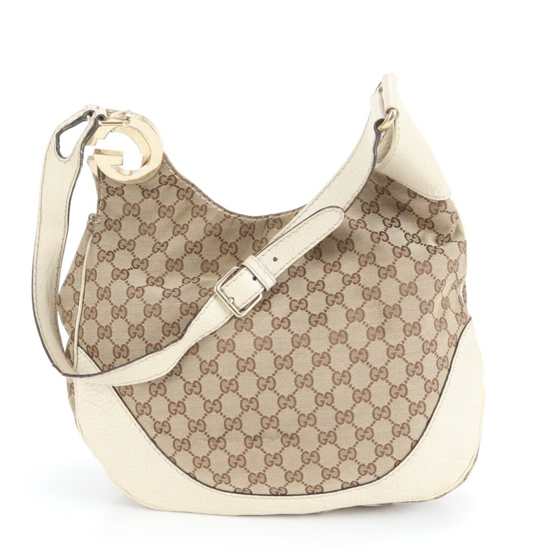 Gucci GG Canvas Charlotte Shoulder Bag Leather Trim Used 65cm Strap thumbnail 2