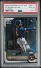 2022 Bowman Chrome Jackson Chourio 1st MOJO REFRACTOR #BCP79 Brewers (RC) PSA 10