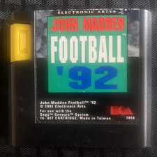 John Madden Football '92 (Sega Genesis, 1991) (TESTED)