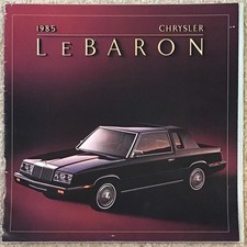 CHRYSLER LE BARON LF USA Car Sales Brochure 1985 #81-005-5005 8/84 (400M)