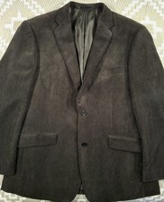 Mens Charlton Grey Slaters Black Jacket 42" 107cm Smart Button Down Shoulder Pad